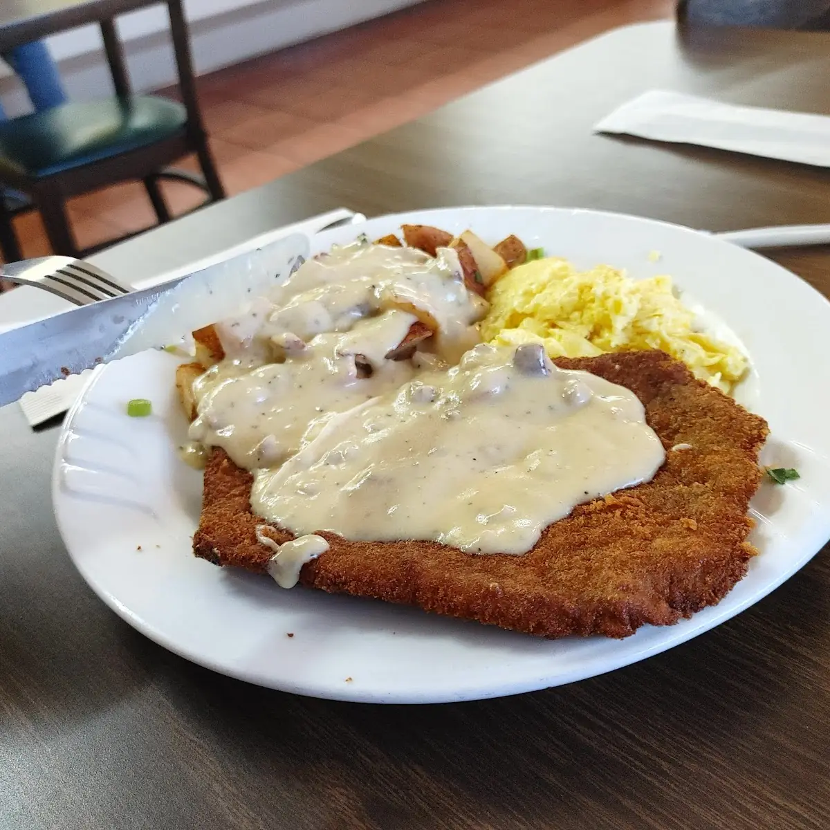 Chicken Fried Steak and Eggs