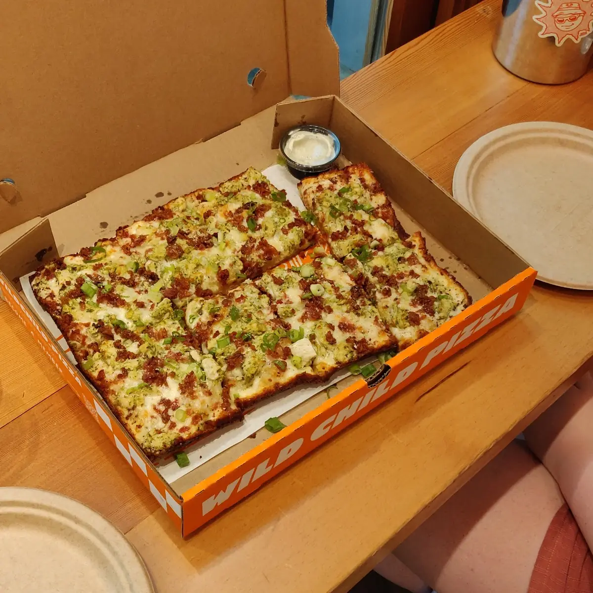 Pesto Chicken Bacon Ranch Pizza