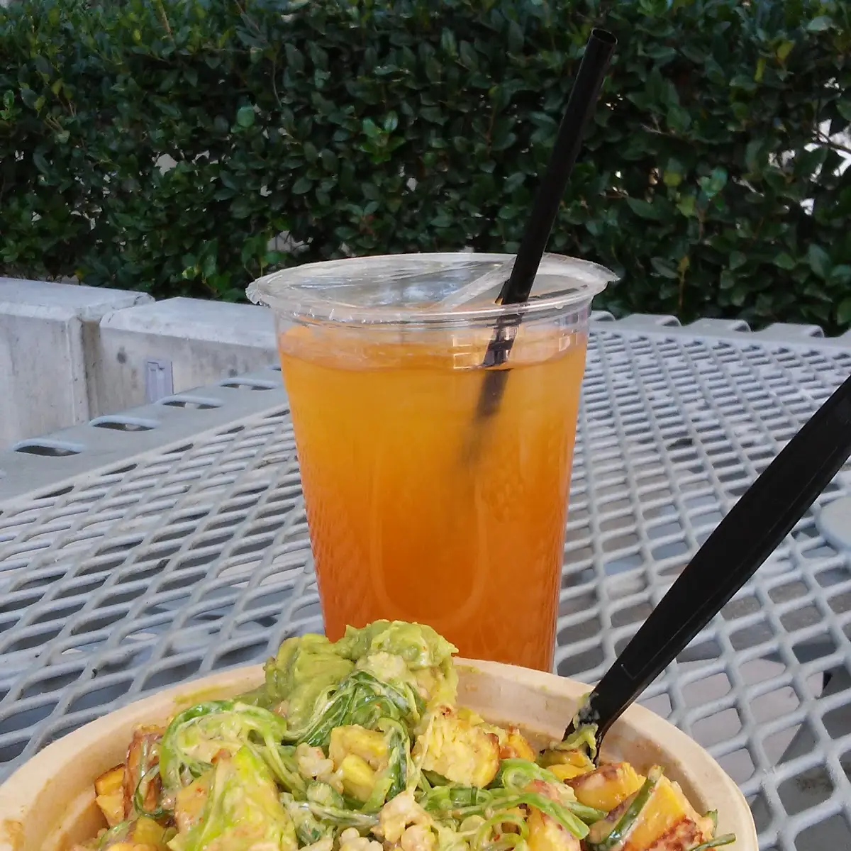 Passion Fruit Green Tea and Breakfast Bowl