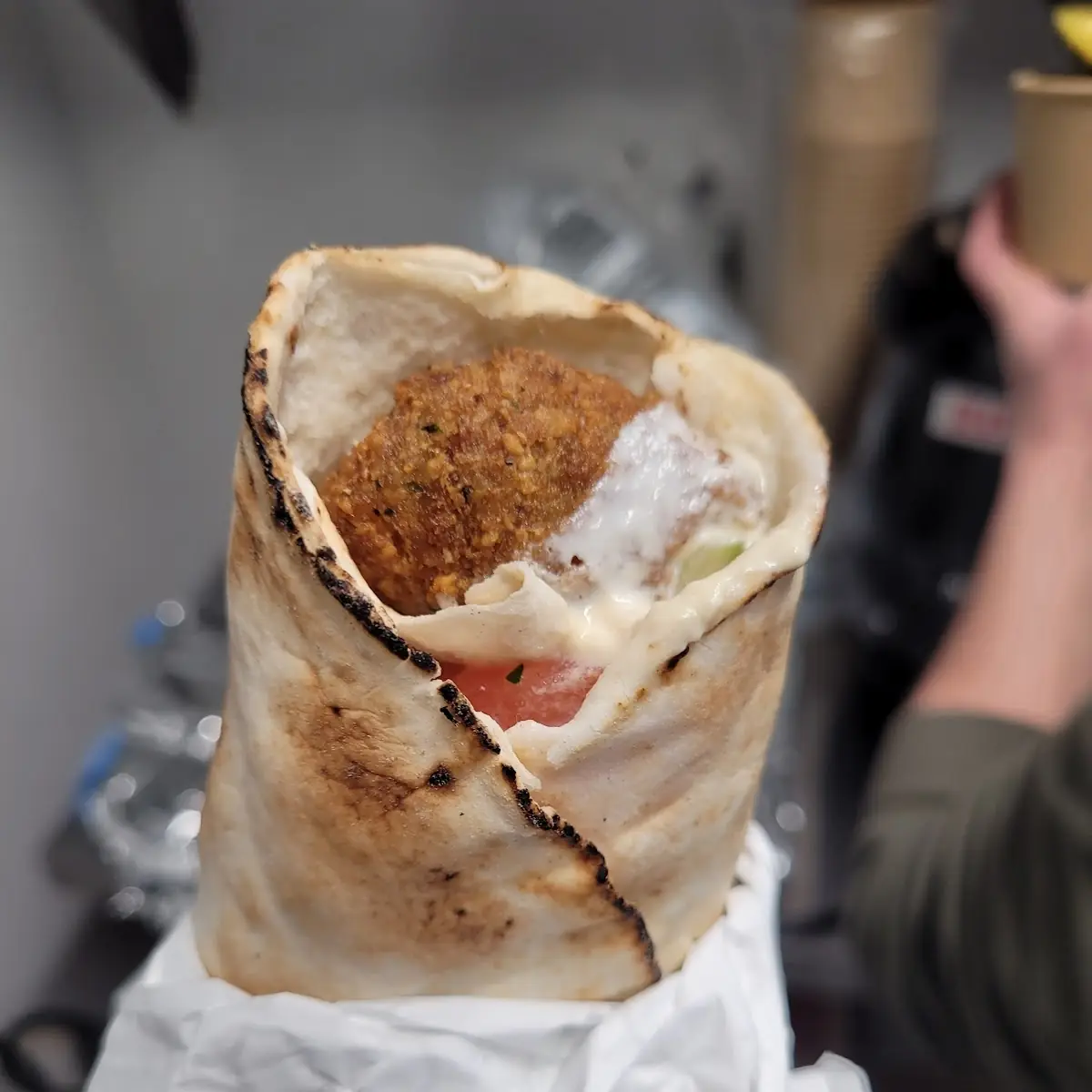Falafel Wrap, Syrian Table Shawarma and Falafel