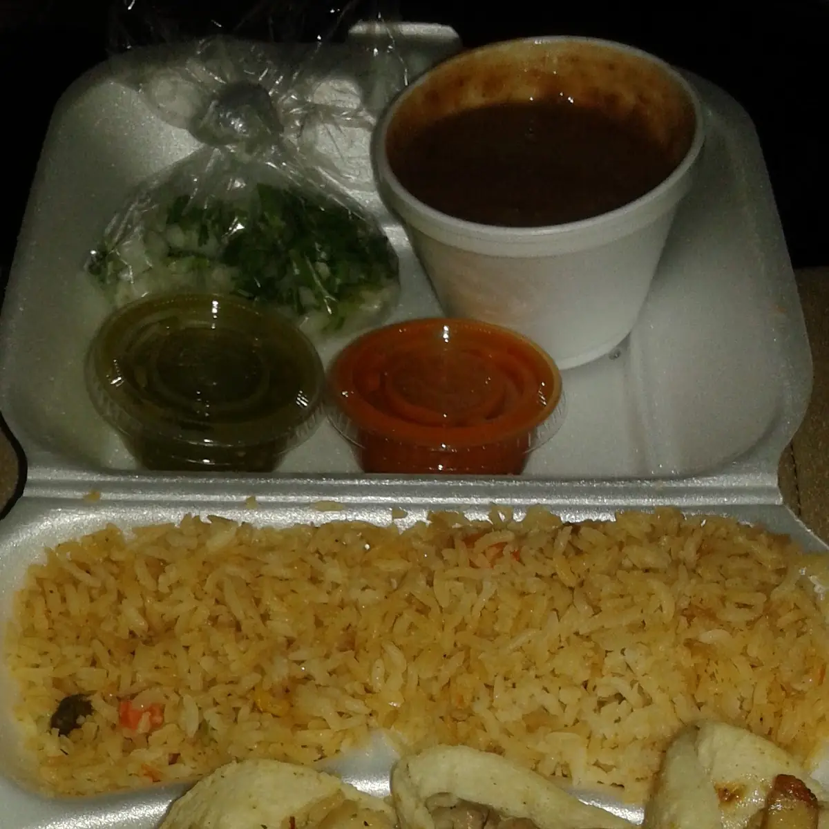 Chicken Tacos Rice and Beans