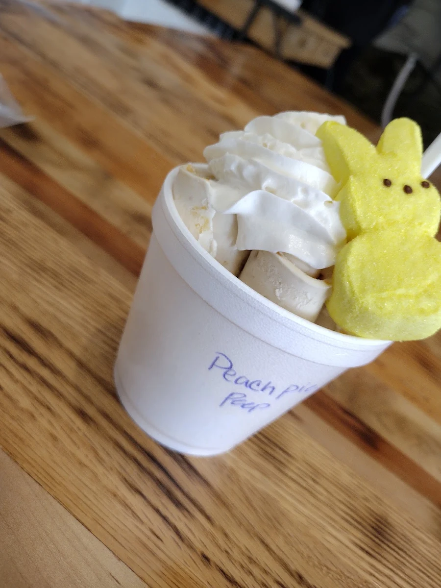 Peach Pie Rolled Ice Cream