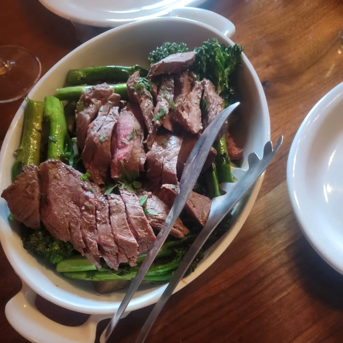 Bison Flank Steak with Grilled Vegetables