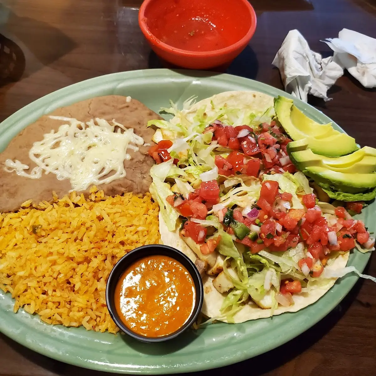 Fish Tacos with Rice & Beans