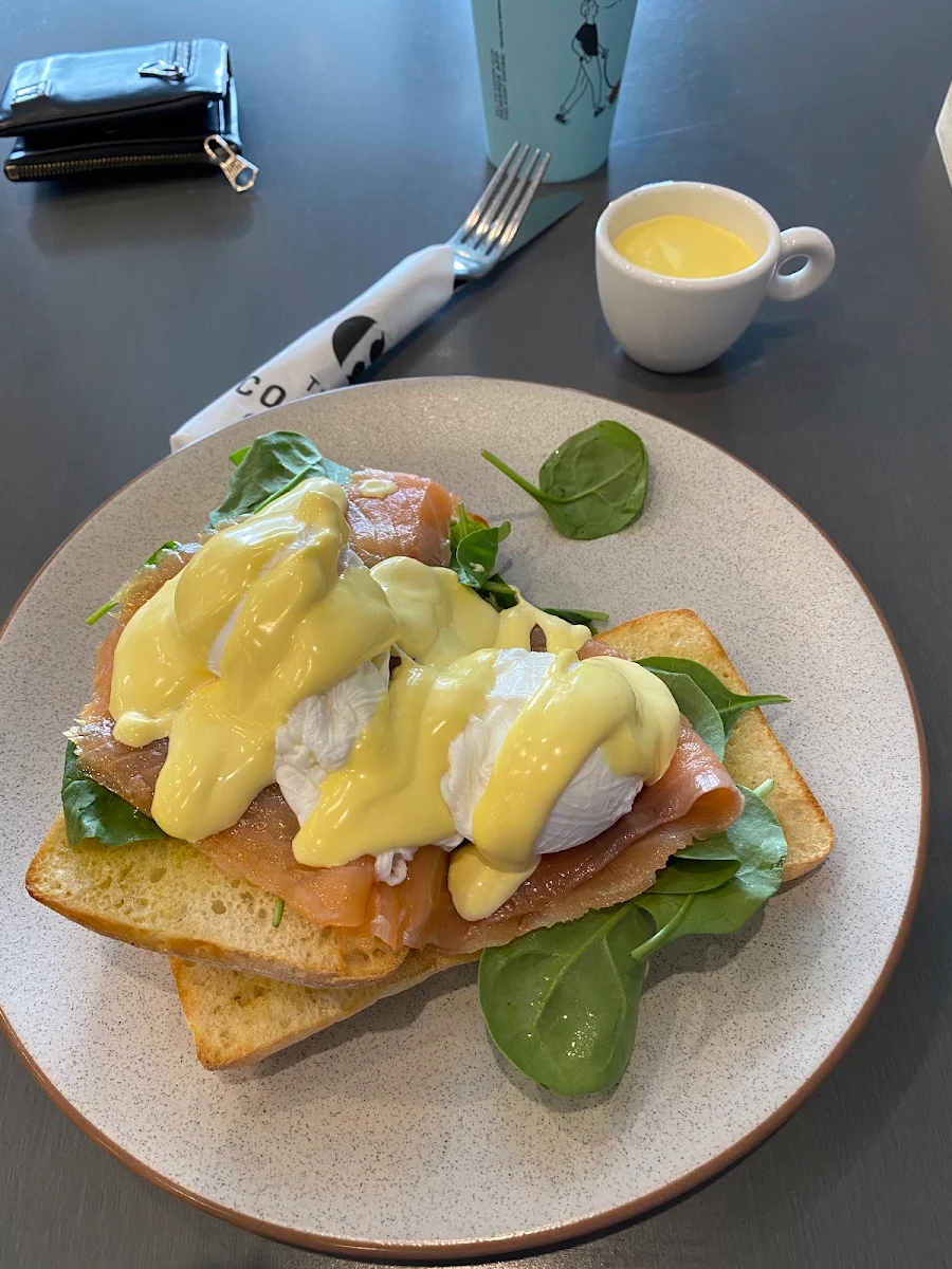 Eggs Benedict with Salmon, The Coffee Club Burleigh Heads