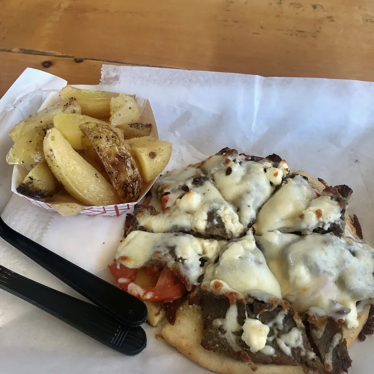 Cheese Steak Pita Pizza