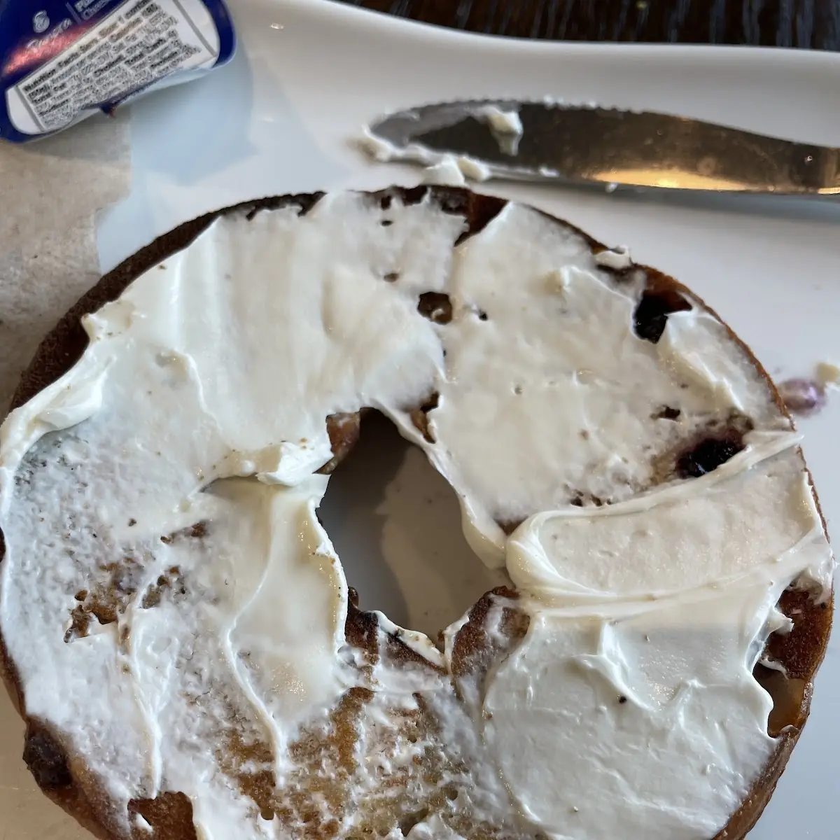 Blueberry Bagel with Cream Cheese