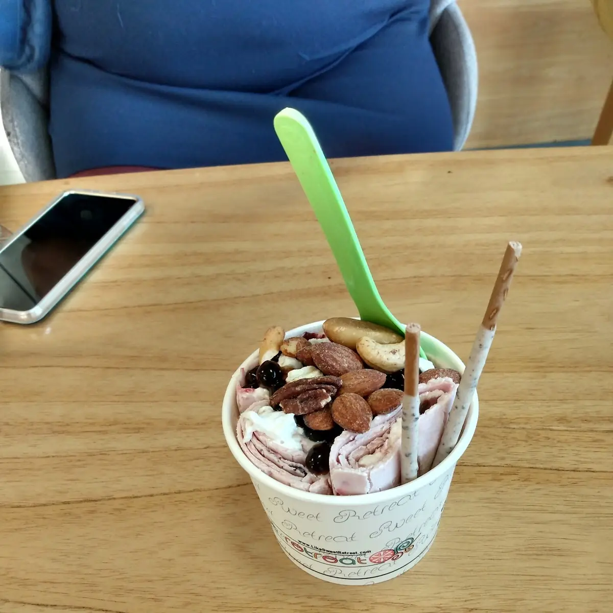 Rolled Triple Berry Ice Cream Sundae