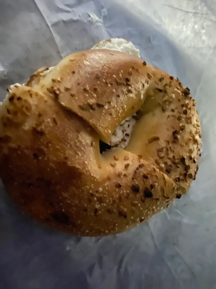 Onion Bagel with Chive Cream Cheese