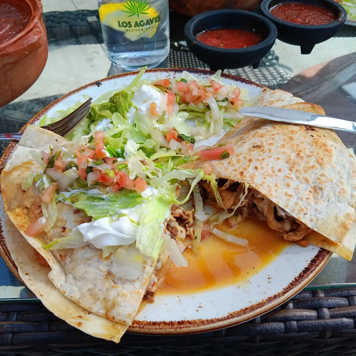 Steak Chicken & Shrimp Quesadilla