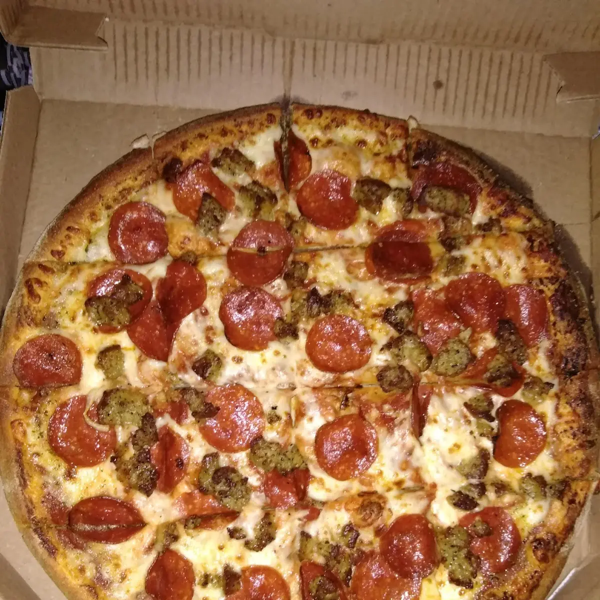 Sausage and Pepperoni Pizza