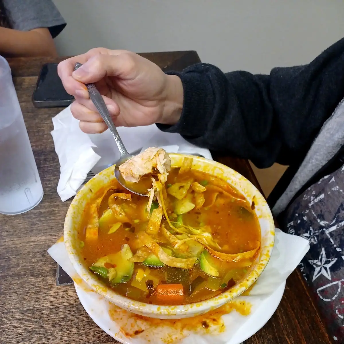 Tortilla Soup with Extra Avocado Slices