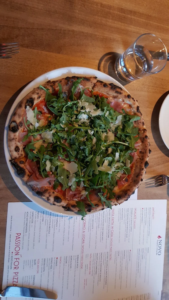 Prosciutto and Arugula Pizza, Novo Italian