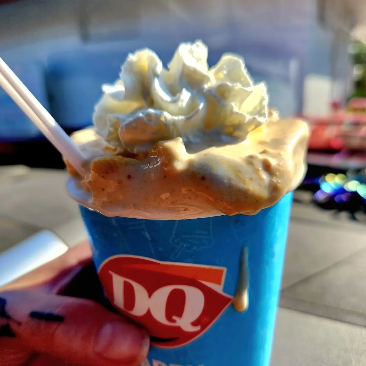 Pumpkin Pie Blizzard with Cheesecake Pieces