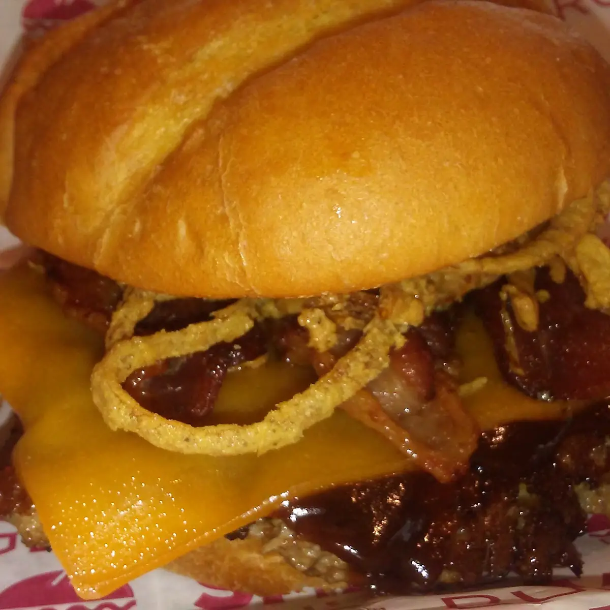 BBQ Bacon Cheddar Burger with Smash Fries