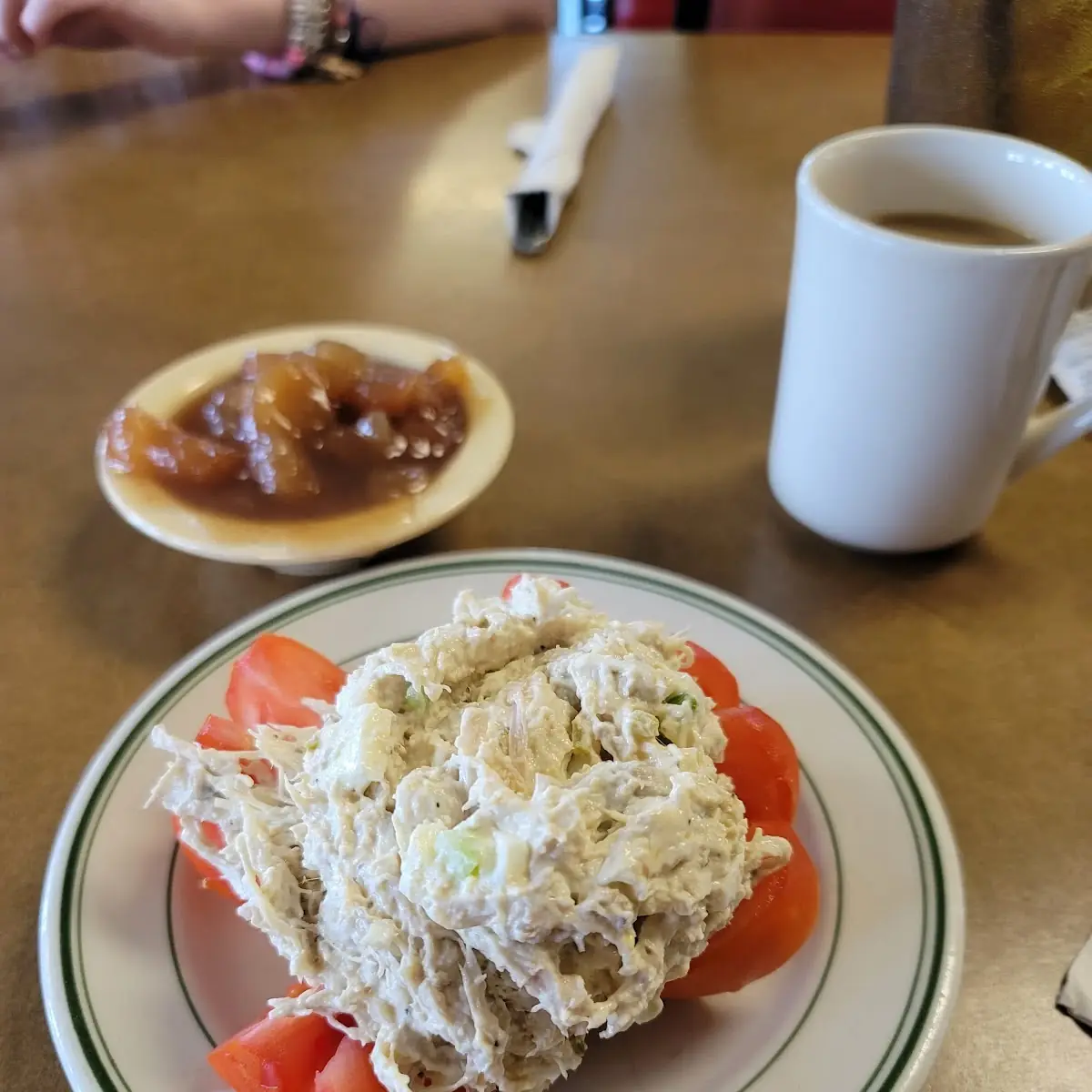 Chicken Salad on a Tomato