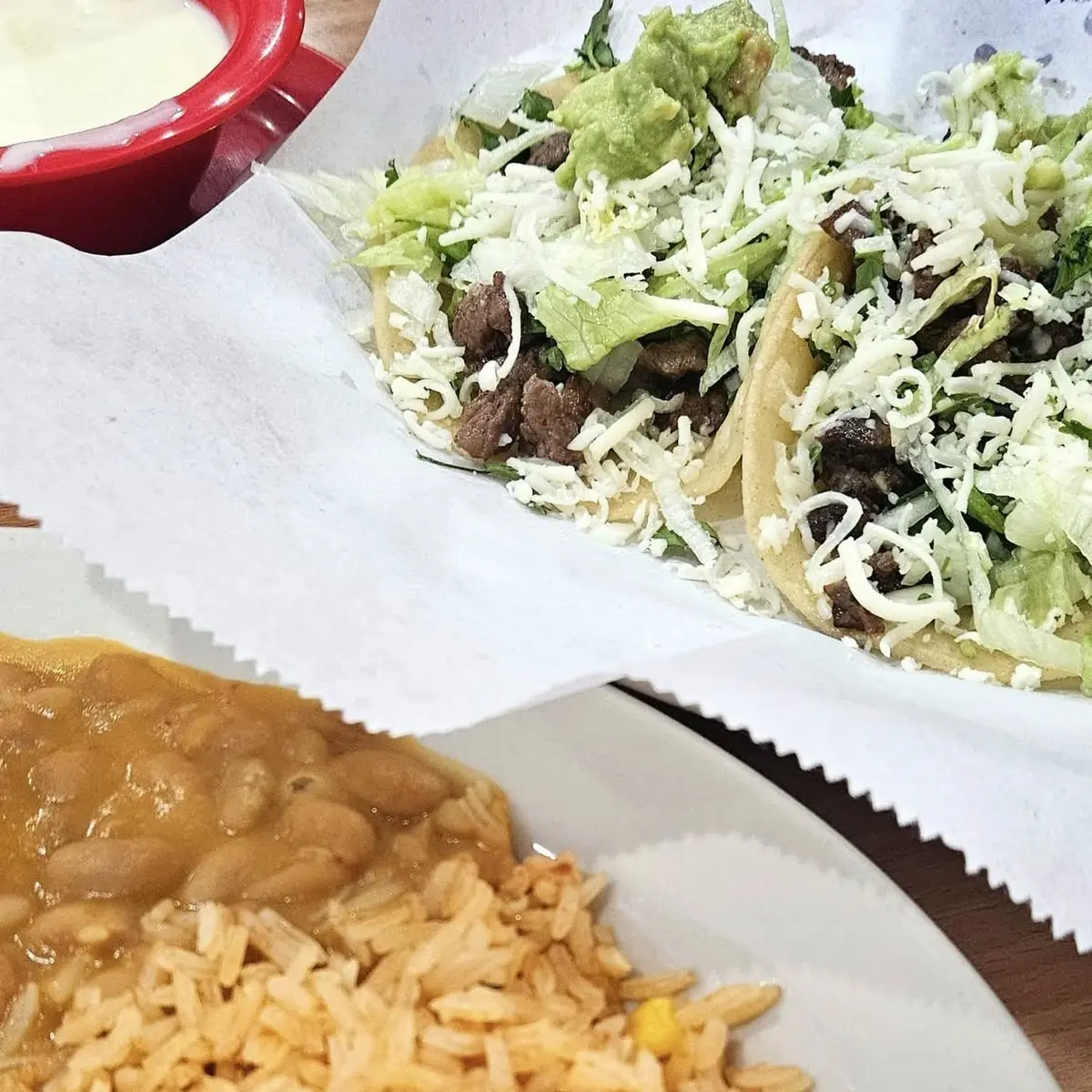 Taco with Rice & Beans
