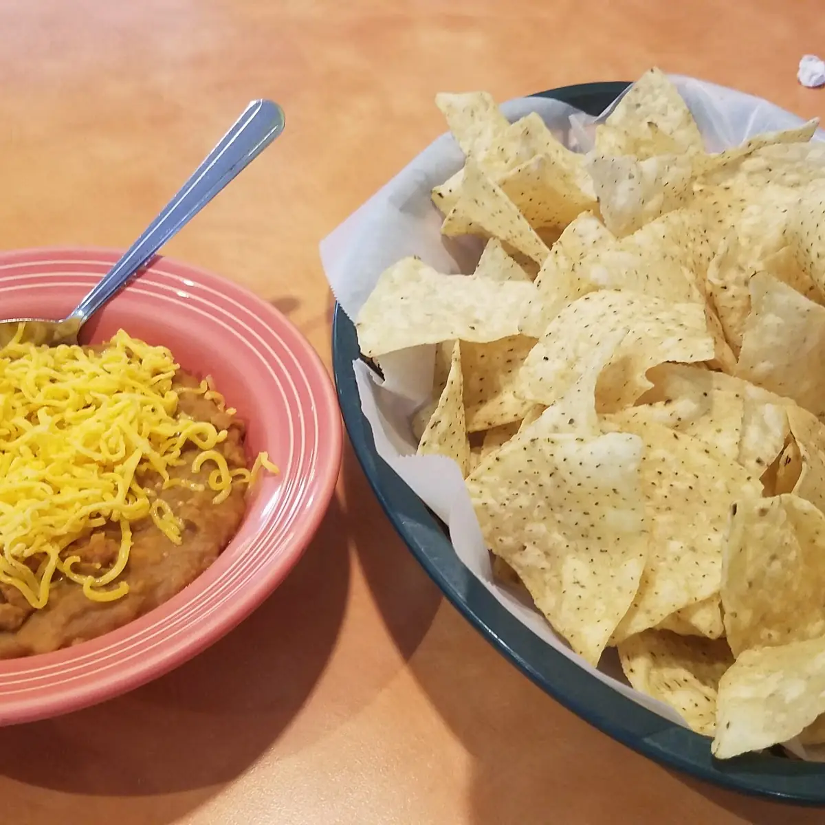 Chips with Refried Beans
