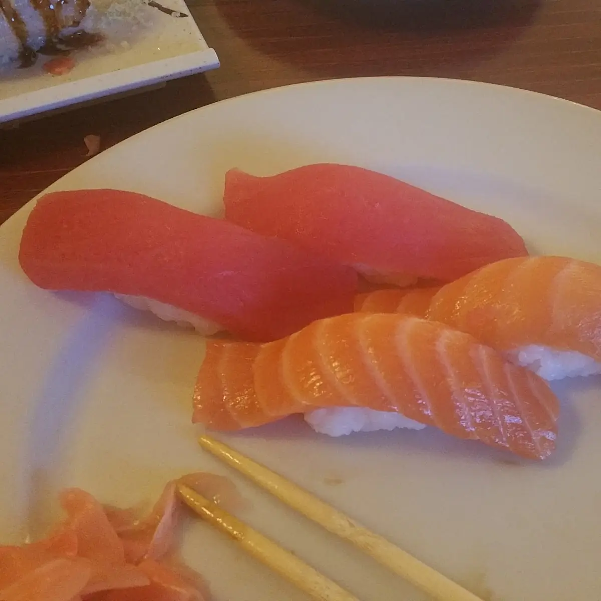 Rainbow Roll and Tuna Nigiri