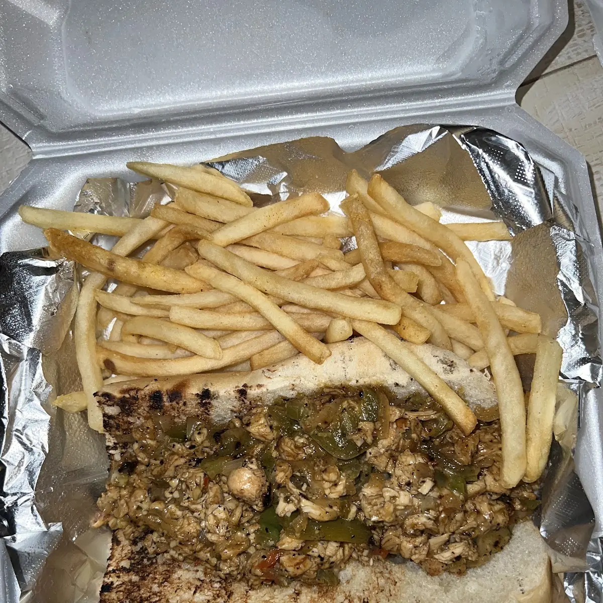 Buffalo Chicken Cheese Steak Sandwich