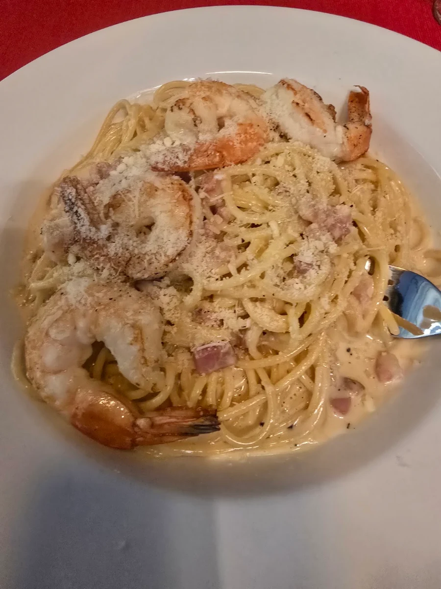 Prawns Carbonara