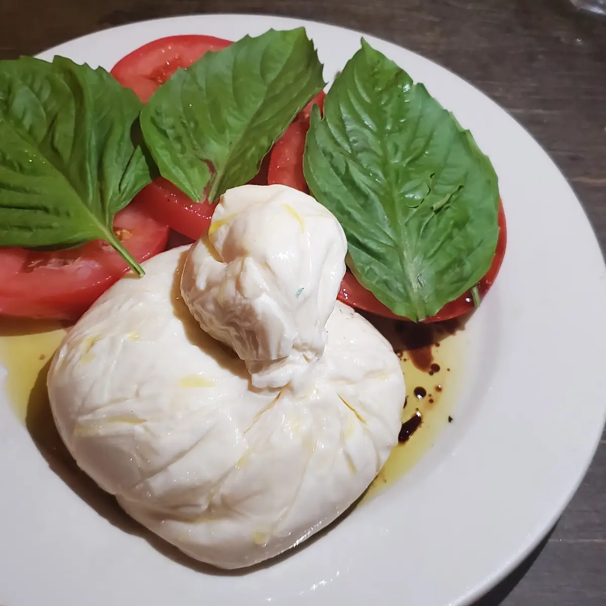 Sliced Tomatoes and Basil