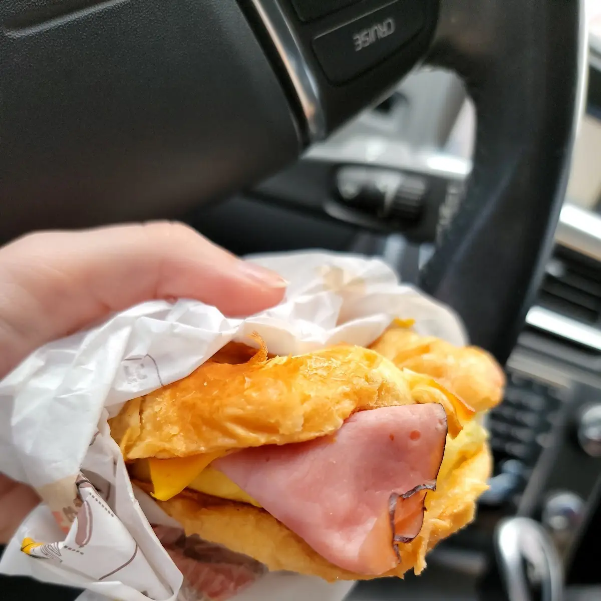 Ham Egg and Cheese Croissandwich