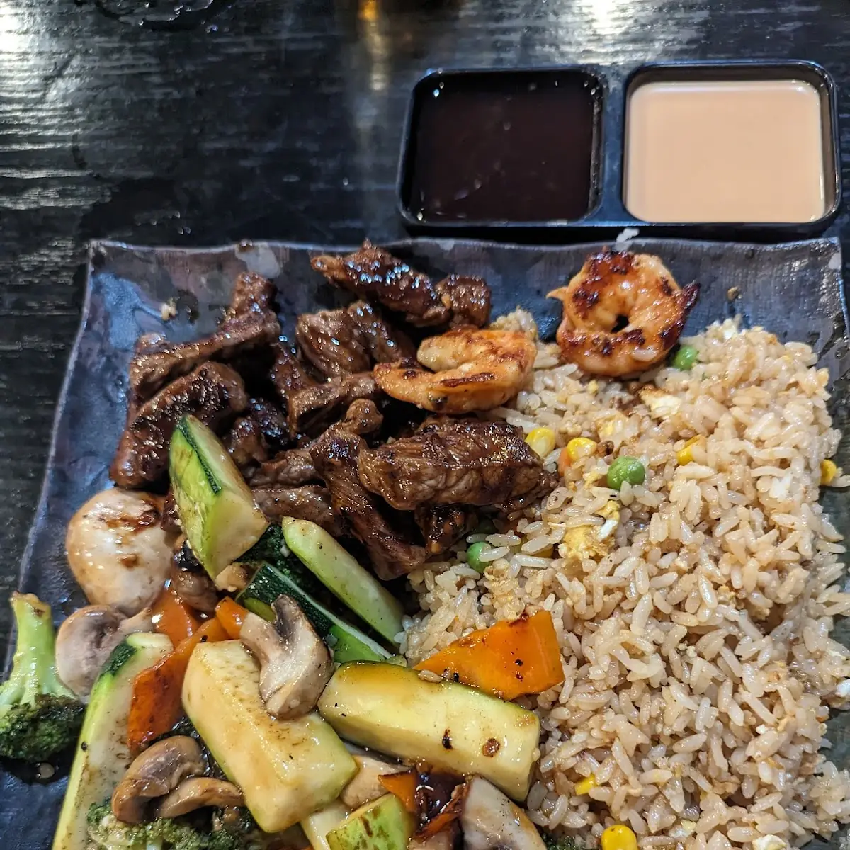 Filet Mignon and Shrimp Fried Rice