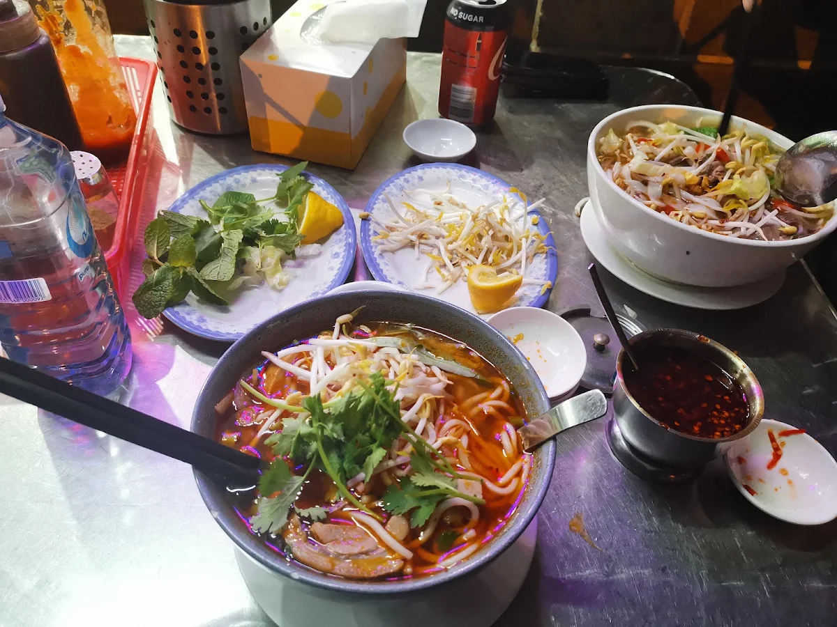 Spicy Pork & Beef in Hue Style Noodle Soup Bún Bò Huế, Pho Hong Tam