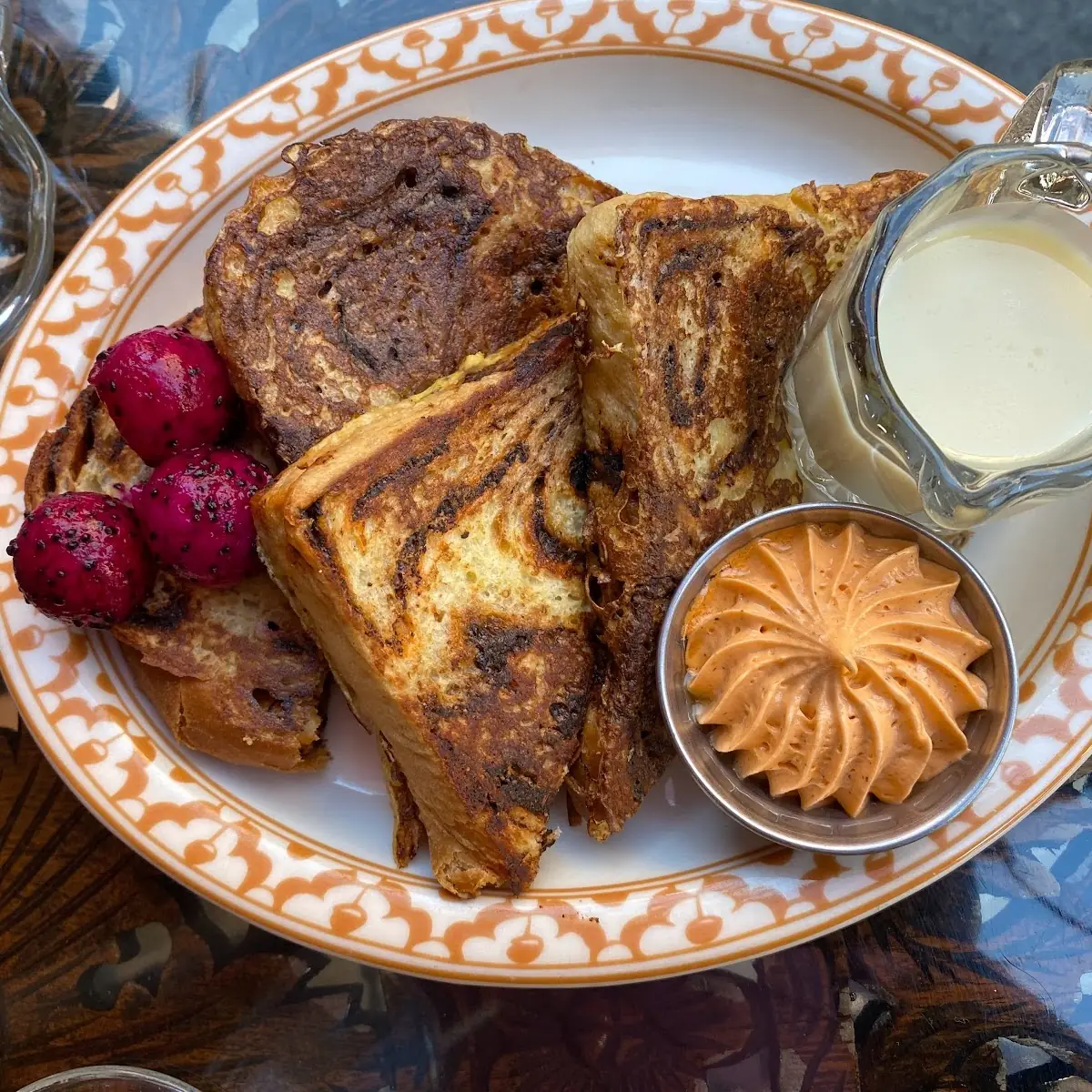 Thai Tea Elephant Ear French Toast