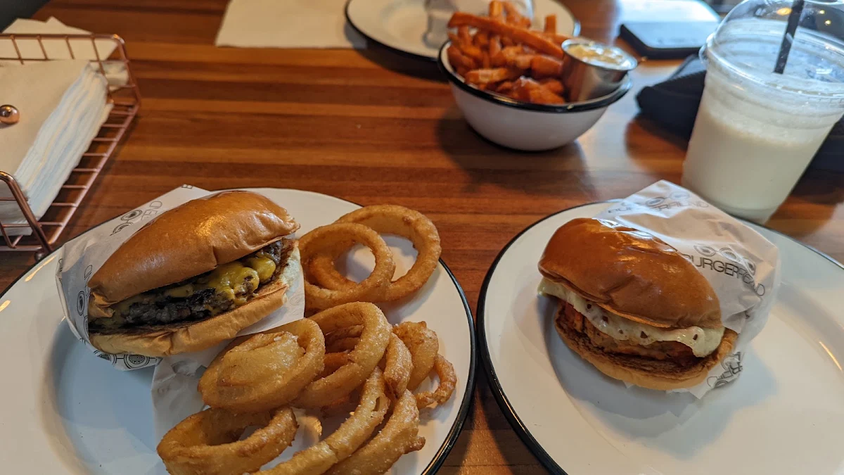 Chicken Burger Sweet Potato Fries