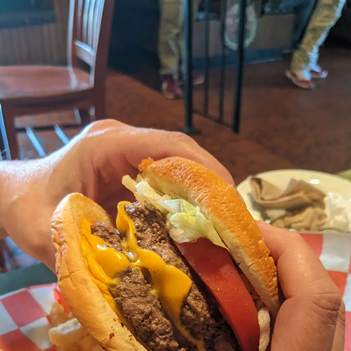 Double Cheeseburger Lettuce Tomato Onion