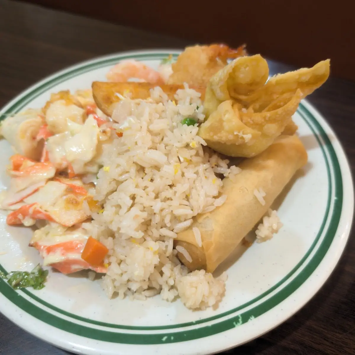 Crab Rangoon and Fried Rice