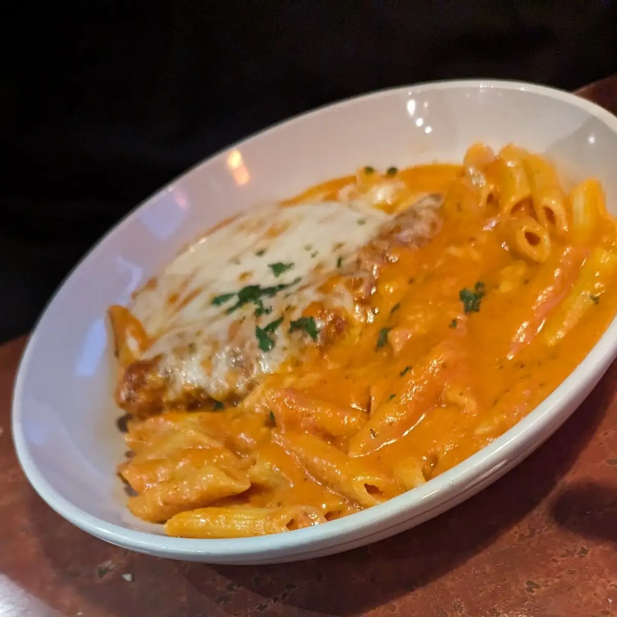 Chicken Parmigiana with Vodka Sauce