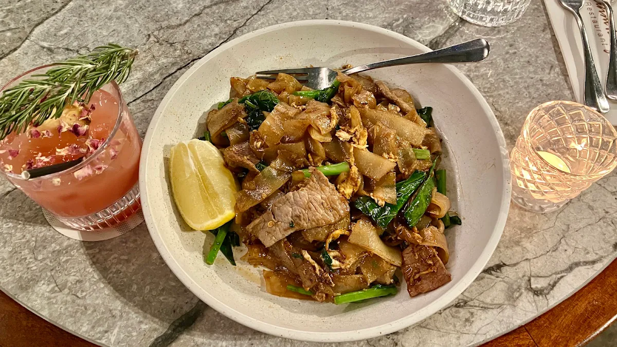 Pad See EW Beef, Nahm Talay Thai Restaurant and Bar