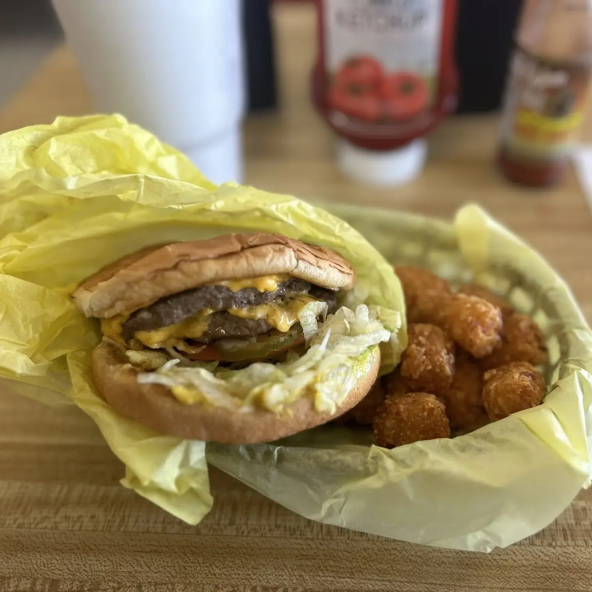 Double Cheeseburger Basket