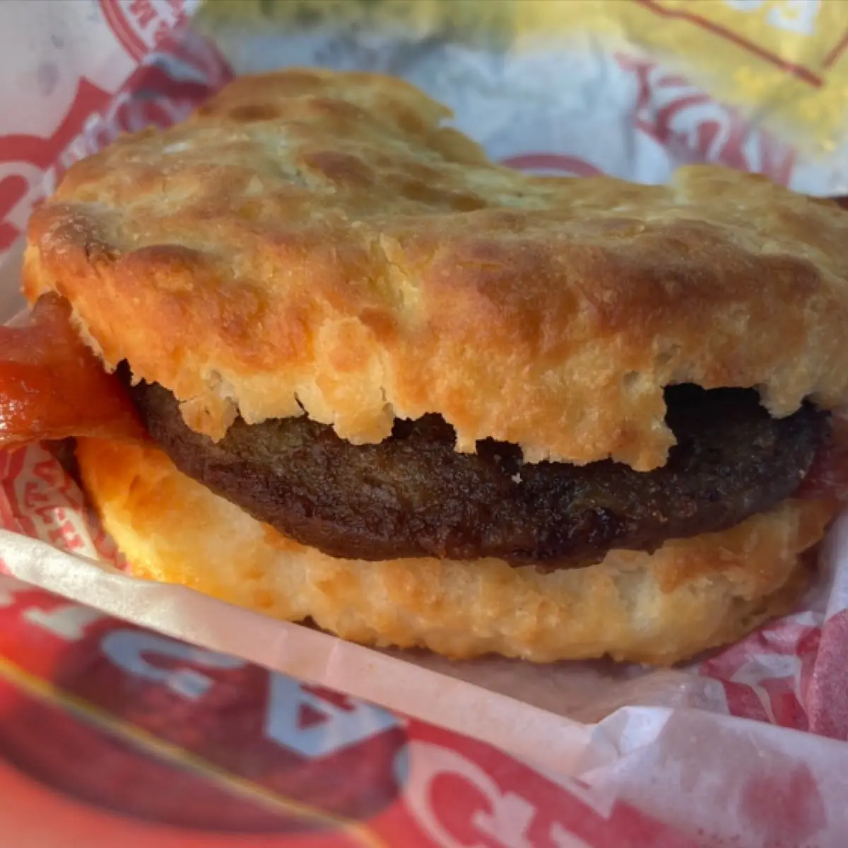 Sausage Biscuit with Bacon