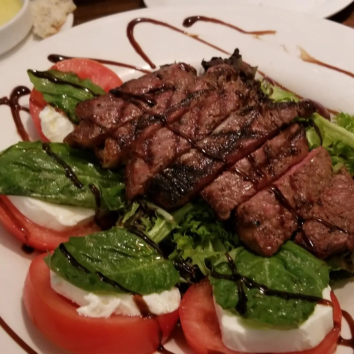 Caprese Salad with NY Strip Steak