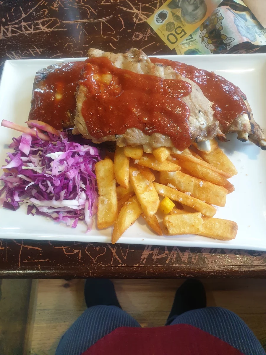 Slow Cooked Pork Ribs, Bundalong Tavern