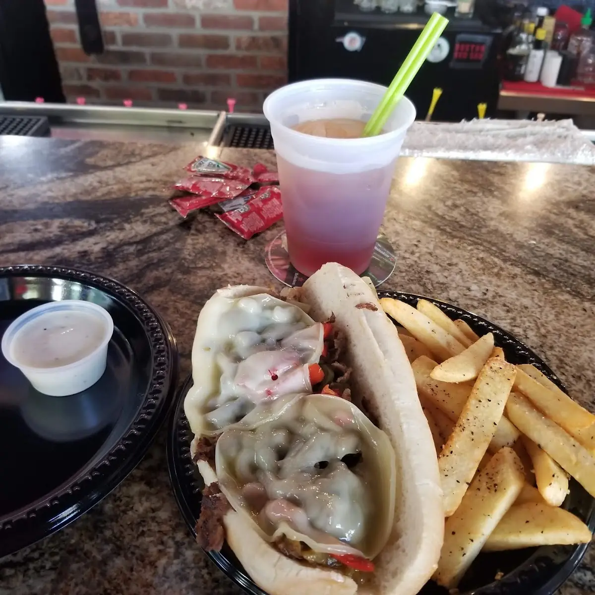 Philly Cheesesteak Crown Peach Ice Tea