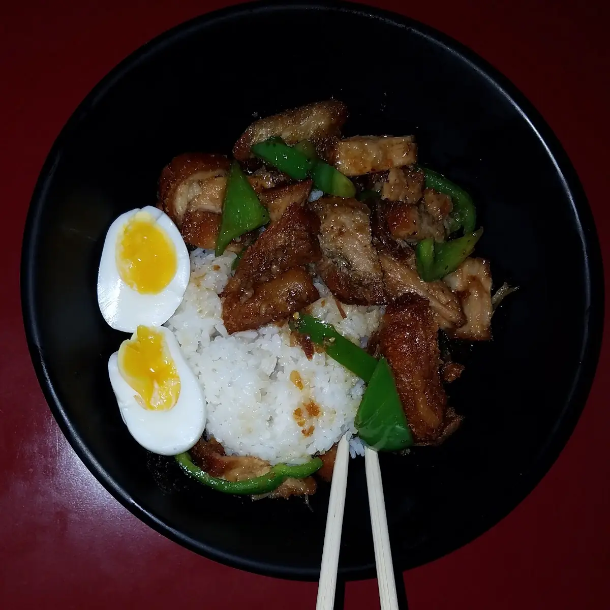 Spicy Pork Belly Rice Bowl