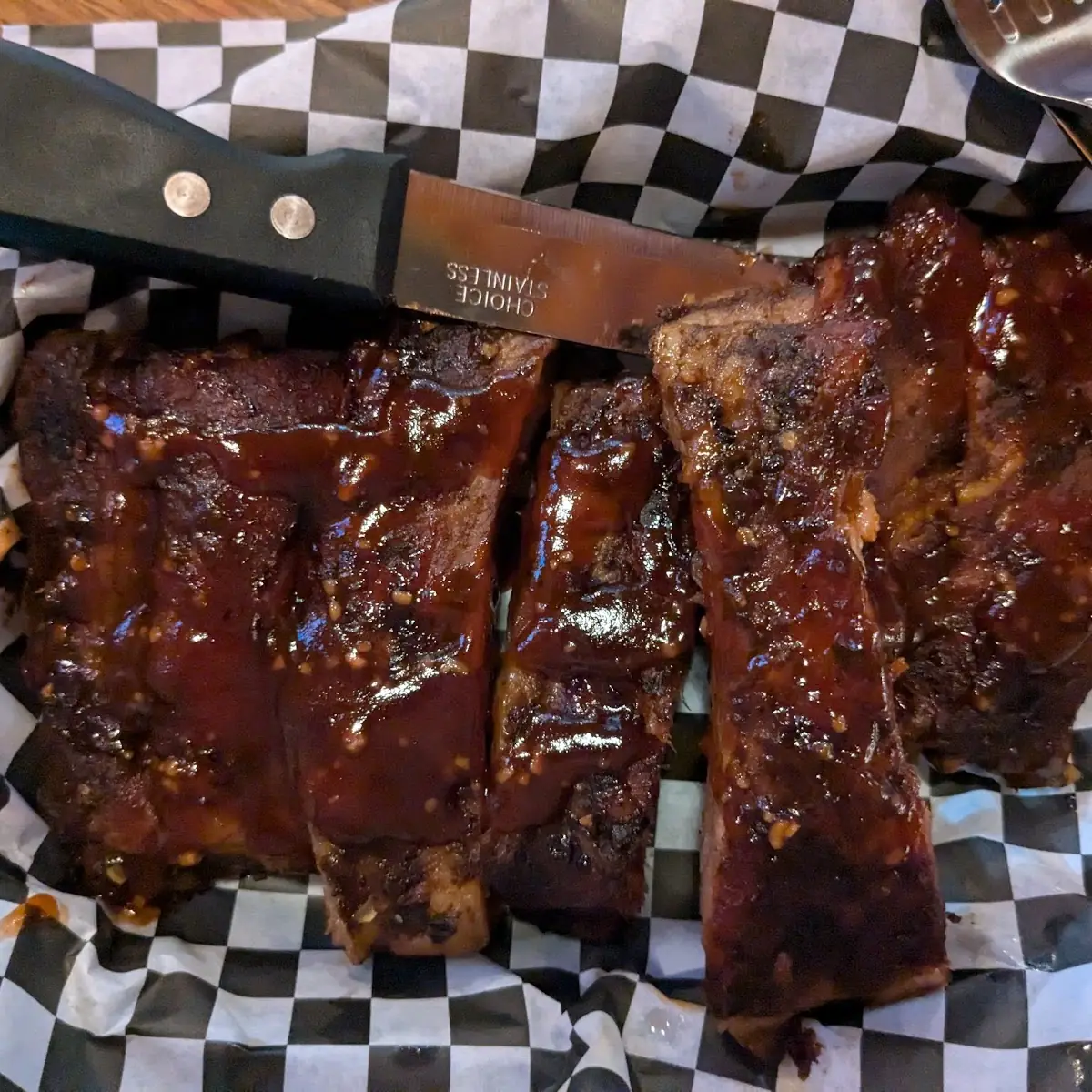 Jim's Ribs with Trainwreck BBQ Sauce