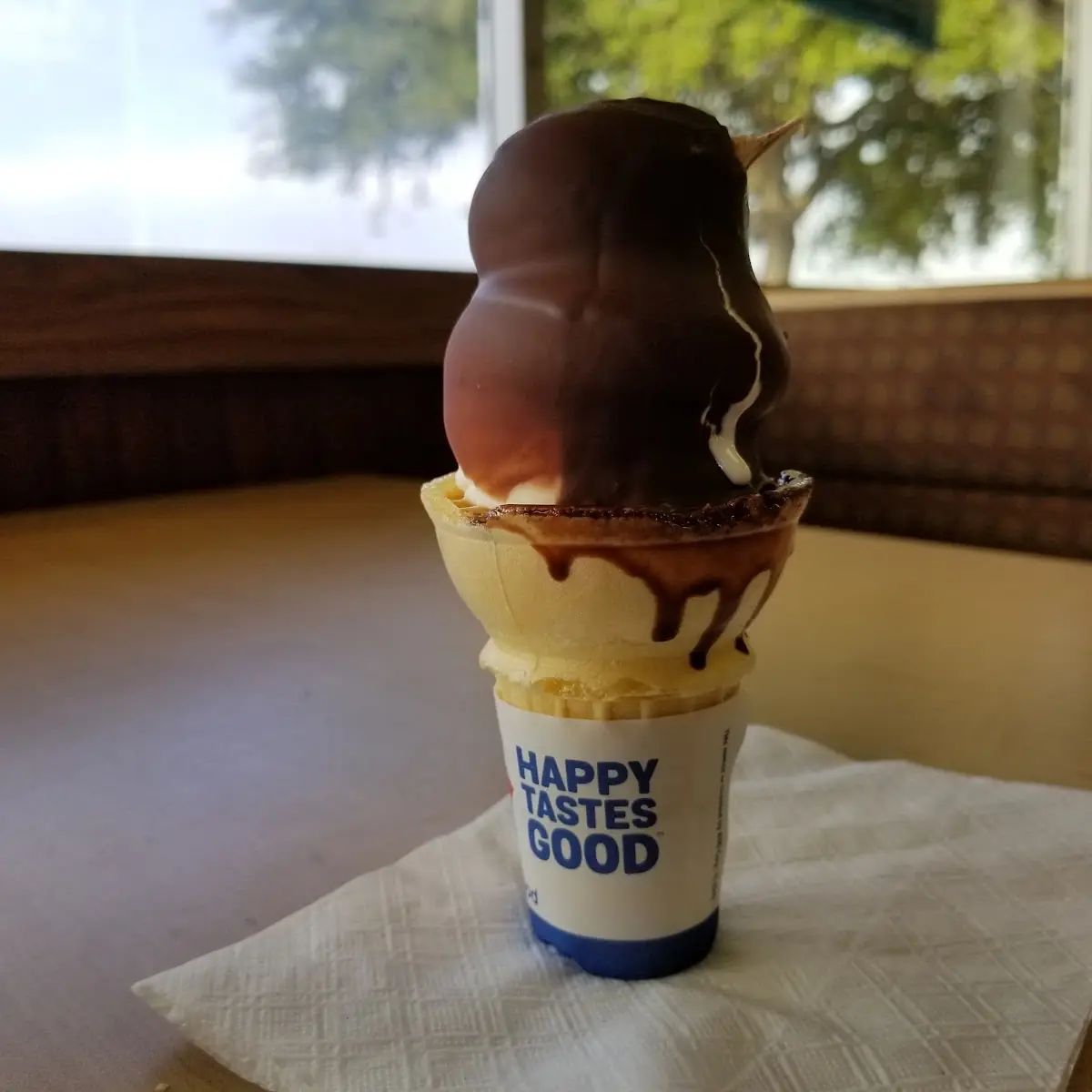 Vanilla Cone Dipped in Chocolate
