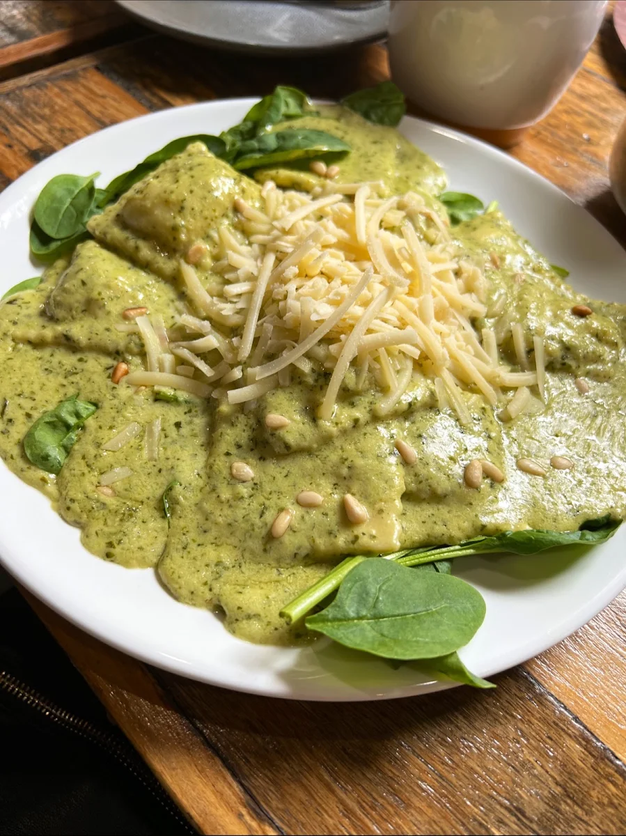 Creamy Pesto Ravioli, Armonica Cafe And Wood Fired Pizza
