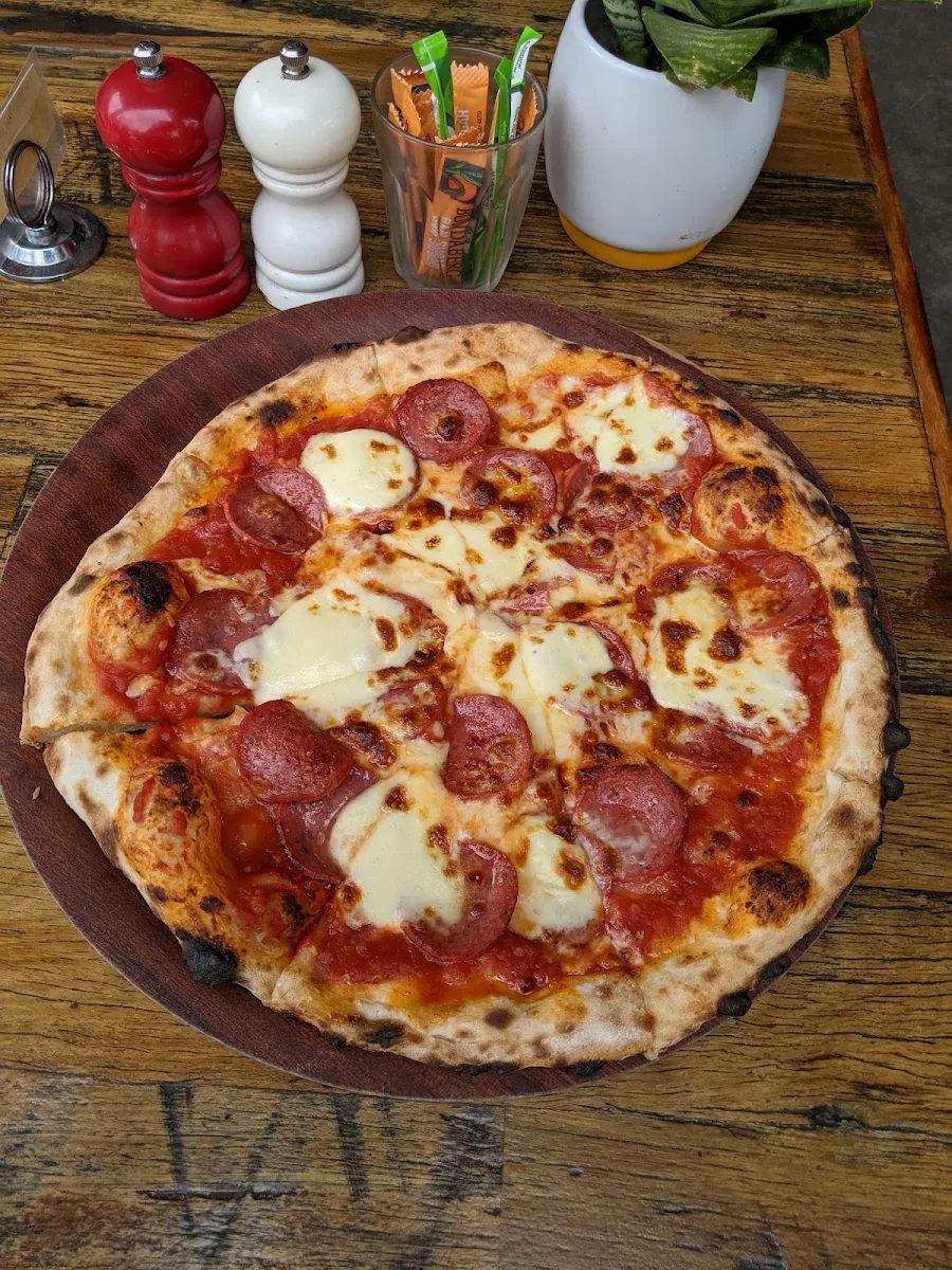 Pepperoni Pizza, Armonica Cafe And Wood Fired Pizza