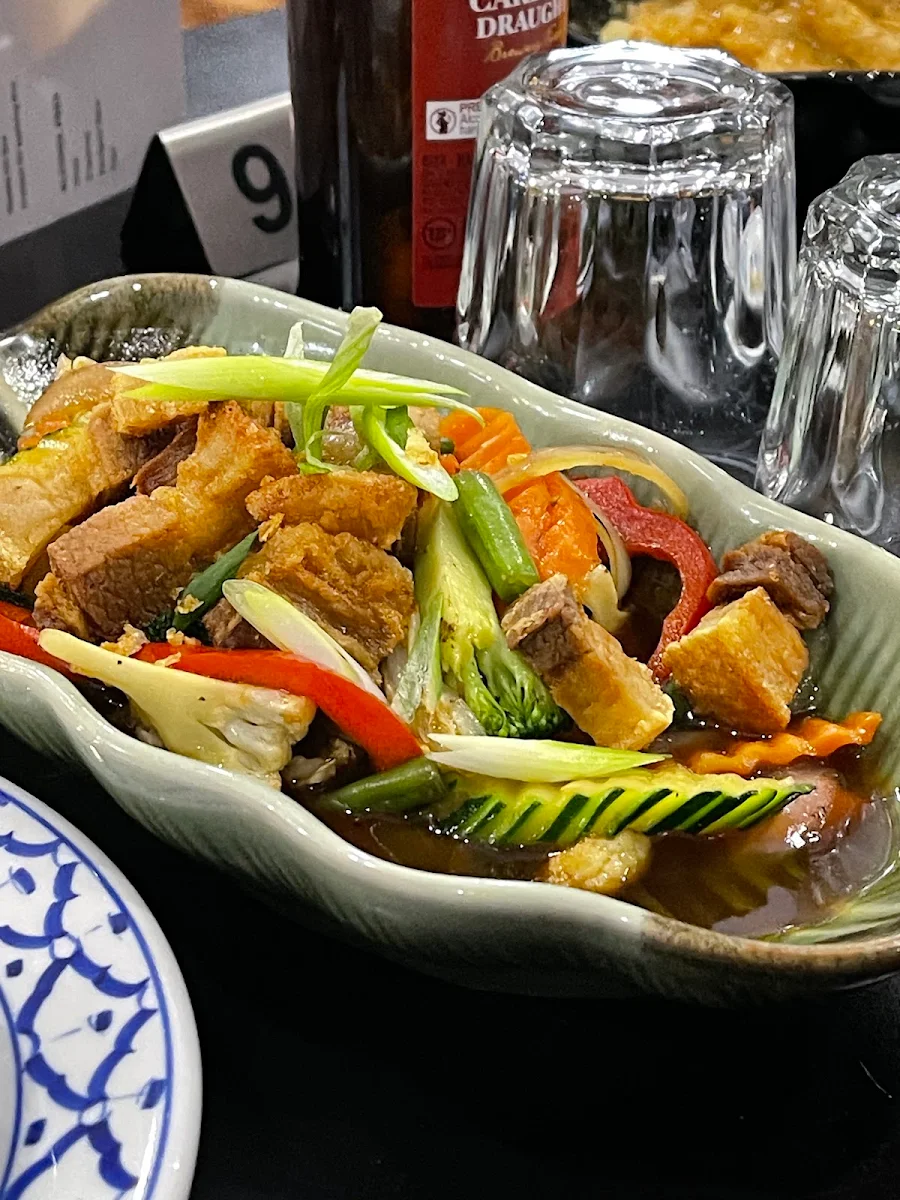 Pad Pak Tofu, POJ'S CHARM THAI RESTAURANT AND CAFE