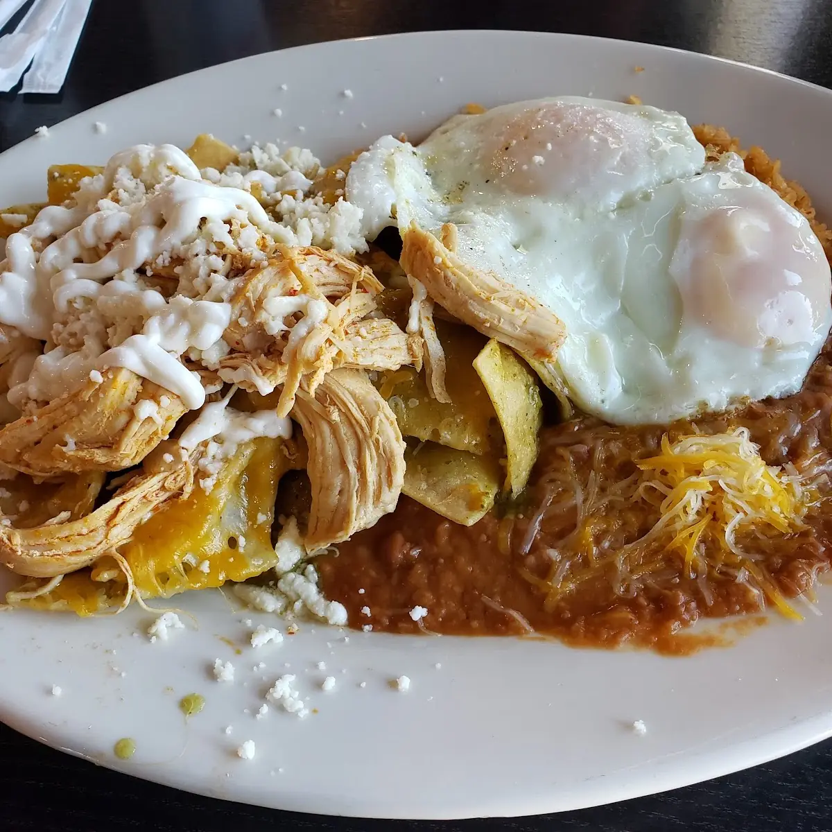 Chilaquiles Verdes with Chicken