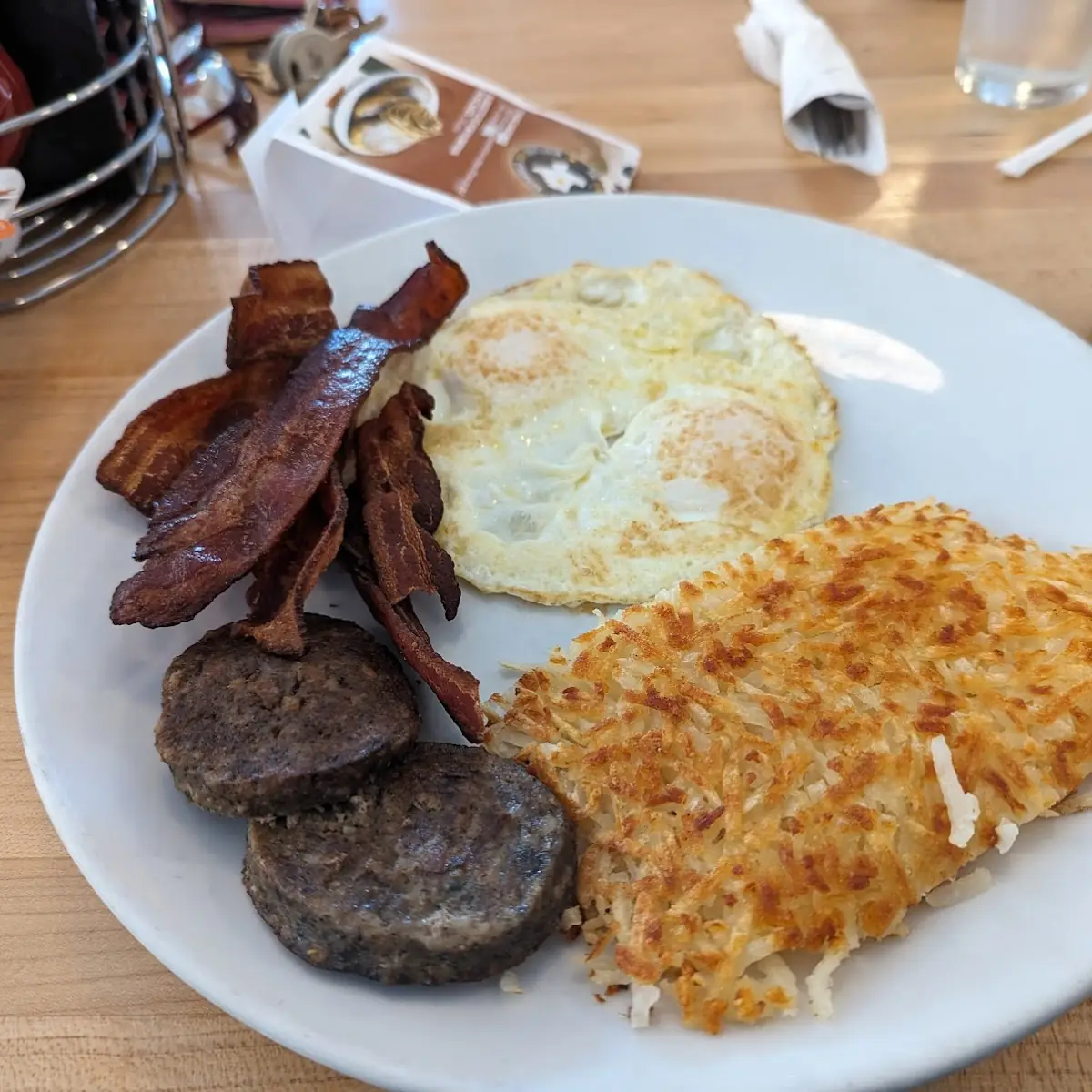Eggs Bacon Sausage Hash Brown