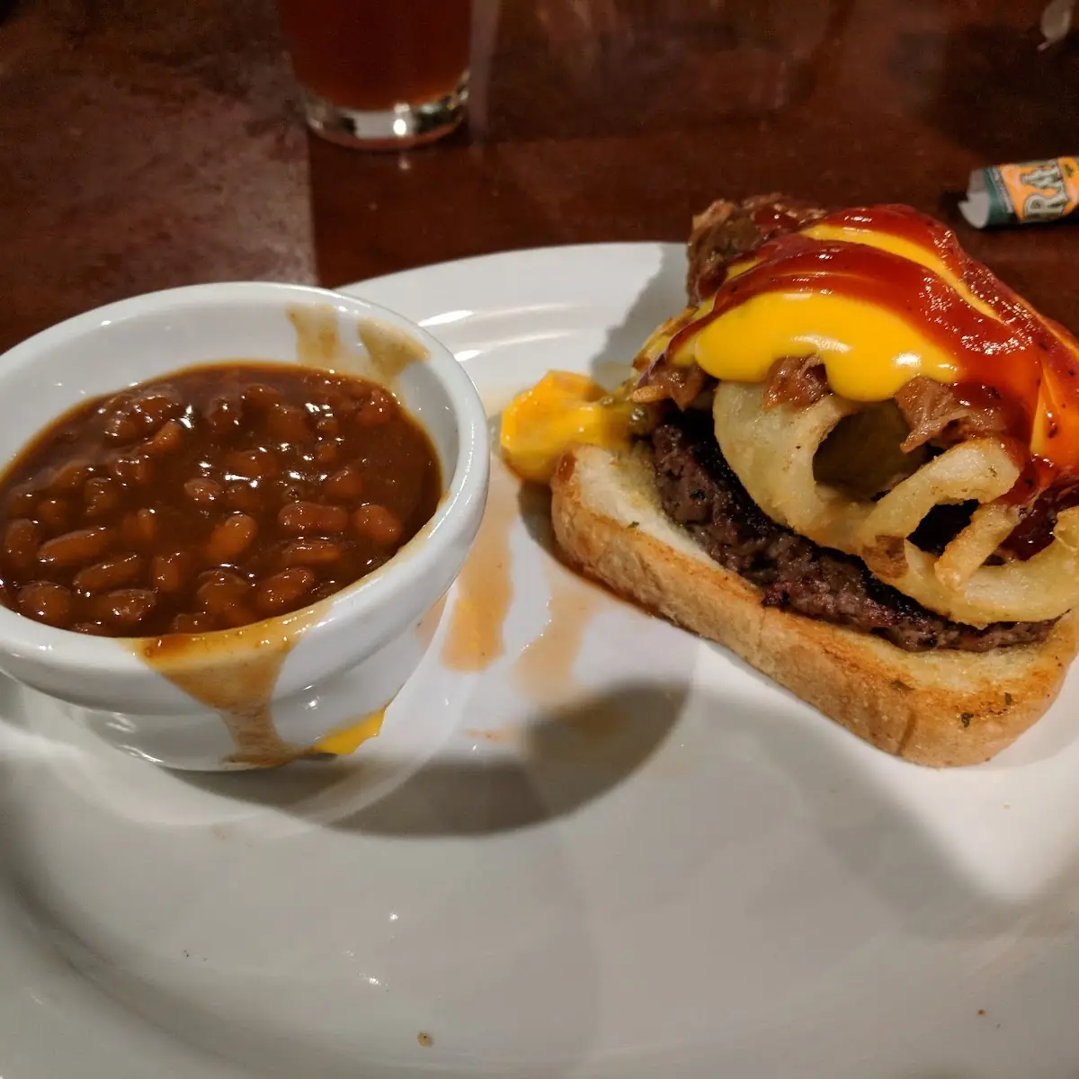 Drake Burger with Baked Beans