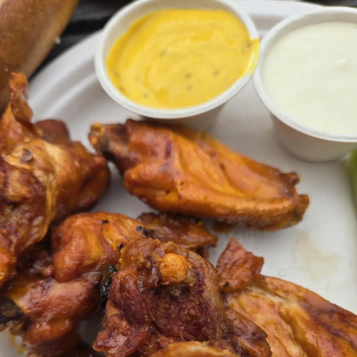 Buffalo Chicken Wings with Blue Cheese and Celery